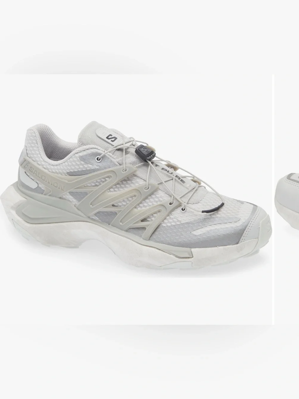 Salomon White and Light Gray Men's Technical Sneaker